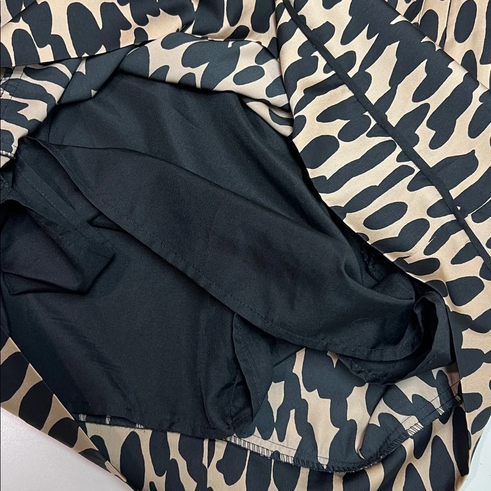 LOFT Black and Tan Patterned Sheath Dress - Picture 11 of 16